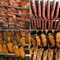 Four industriel automatique pour fumage de viande et de poisson - Machine à saucisses haute performance en acier inoxydable 304 avec moteur central