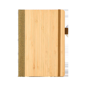 Taccuino con Copertina Rigida Formato A5 Personalizzabile con Logo, Copertina in Legno di Bambù, Pagine Ecologiche Rilegatura Termica Monocolore - Product Image 5