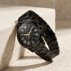 Reloj de Cuarzo de Aleación para Hombre, Estilo Vintage, con Esfera Única con Diseño de Grietas de Hielo, para Uso Casual y de Negocios en Europa - Product Image 2