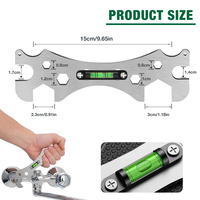 Clé à angle spéciale avec niveau intégré pour l'installation de robinets de douche – Outil de mesure multifonctionnel pour salle de bain