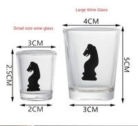 Jeu d'échecs portable écologique de qualité supérieure, en verre cristal, avec plateau de 35 mm, idéal pour les soirées – Vente chaude