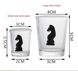 Hot Selling Quality Portable Eco-Friendly Chess <strong>Drinking</strong> Game Wine Crystal Glass Chess Set 35mm Chess <strong>Board</strong> for Party - Product Image 5