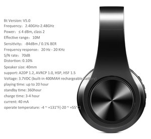 Cuffie da Gaming Wireless pieghevoli per auricolari On-ear e Over-ear silenziose cuffie da discoteca Hifi con Slot per schede di memoria <span class=keywords><strong>Sim</strong></span> SD - Product Image 2