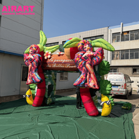 Arche d'entrée gonflable DIY, ballon tropical, accessoires de porte en forme d'arche de palmier gonflable pour fête sur la plage à Hawaï