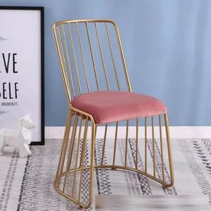 Wss Modern Design Iron Nail <b>Chair</b> Fabric Upholstered Pedicure <b>Chairs</b> for Nail Bar Hotel Home Apartment Home Bar/Kitchen Use - Product Image 4