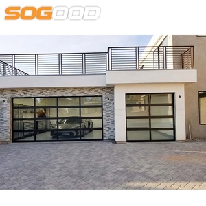 Portes <span class=keywords><strong>de</strong></span> <span class=keywords><strong>garage</strong></span> sectionnelles en verre à économie d'énergie personnalisées, motorisées et télécommandées pour maisons résidentielles - Product Image 3