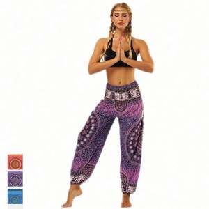 Pantalones de Yoga Elásticos para Mujer, Estilo Harem, Estampados, Largos hasta el Tobillo, Cintura Media, Casuales, Alta Calidad a Bajo Precio - Product Image 1