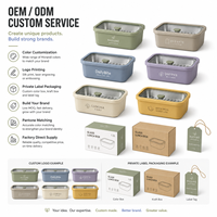 Boîte à bento de couleur personnalisée en acier inoxydable, boîte à lunch colorée avec couvercle en verre, récipient de stockage alimentaire sans BPA