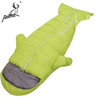 Sac de couchage pour enfants RS-93C en forme de requin, haute qualité, 100% polyester 300T avec coque Ripstop 250G/ en fibre creuse chauffante 3