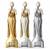 Trophée créatif en métal massif - Sculpture d'art abstraite de déesse