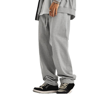 Custom Oversized <b>Trousers</b> <b>Men</b>’s <b>Baggy</b> Pants Heavyweight Cotton Streetwear Loose Fit Casual Sweatpants Wide Leg Joggers - Product Image 4