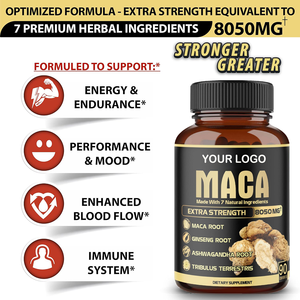 Toptan adam güçlü güç bitkisel Suplements hapları <span class=keywords><strong>Ginseng</strong></span> ashashandha Shilajit ile siyah Maca kök özleri kapsül - Product Image 2