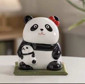 Cute Ceramic Panda <b>Piggy</b> <b>Bank</b>, Multi-functional Office Desk Decor & Money Saving Box <b>for</b> Kids <b>Adults</b> - Product Image 3