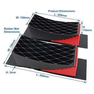 OEM Source Plastic Camper Leveling <b>Blocks</b> for Dual Axle Tandem Wheel Chocks RV Leveling Ramp Parking - Product Image 3