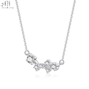 Newest Product Wholesale Elegant 18K <b>Solid</b> White <b>Gold</b> Natural Diamond <b>Pendant</b> Necklace Fine Jewelry For Women Daily Party Wear - Product Image 2
