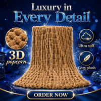 Plaid décoratif 3D Jacquard Bulle Popcorn, doux, moelleux et confortable, pour canapé et lit, lavable en machine