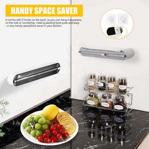 Modern Design Dual-Purpose Disposable Plastic Wrap Cutter Wall-Mounted for <b>Kitchen</b> Use Food Grade <b>Storage</b> <b>Boxes</b> Bins - Product Image 4
