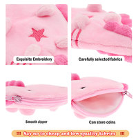 Pochette en peluche Kawaii personnalisée, sac à fermeture éclair avec personnage de dessin animé, petite trousse de rangement, fabricant OEM ODM, design personnalisé, cadeau