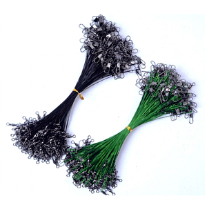 Línea de pesca Lure Leader de acero al carbono a prueba de mordeduras con gancho giratorio para pesca en barco en el océano, accesorios de pesca. - Product Image 1