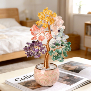 Wholesale Fengshui Crystal Money <b>Tree</b> Handmade 7 <b>Chakras</b> Crystal Chips <b>Tree</b> for Home Office Decoration - Product Image 5