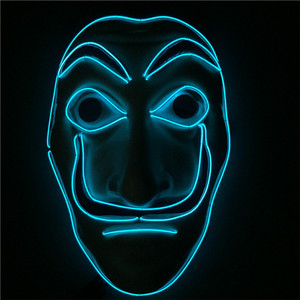 Éclairer Costume <span class=keywords><strong>Cosplay</strong></span> Party Approvisionnement Eva <span class=keywords><strong>Mousse</strong></span> LED Son Réactive Salvador Dali Néon Masque - Product Image 3