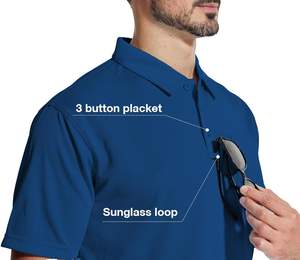 Paquete de 5 polos para hombre con bolsillo seco rápido manga corta Atlético trabajo al aire libre camisas con cuello - Product Image 5