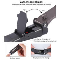 Nouveau coupe-ongles professionnel robuste sans éclaboussure coupe-ongles pointu de voiture avec attrape-ongles en acier inoxydable pour hommes