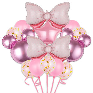 Set di palloncini con testa di Mickey <span class=keywords><strong>Minnie</strong></span> da 24 pollici con fiocco rosa per compleanno per bambini palloncini di lamina all'ingrosso - Product Image 4
