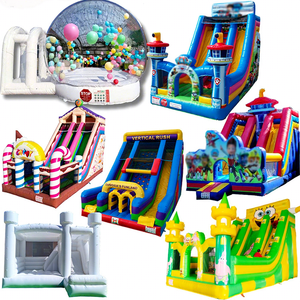 La Chine usine géant Commercial sec <span class=keywords><strong>toboggan</strong></span> gonflable Bouncer Backyard Bounce House grandes glissières gonflables doubles pour les enfants - Product Image 1