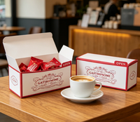 Nouvelle boîte à biscuits, bonbons et gâteaux biodégradable, boîte rectangulaire en carton blanc avec impression de Noël