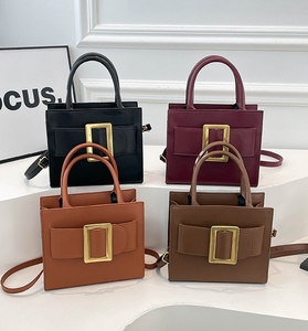 Nouveau Sac à Main Carré Vintage pour Femme 2026 avec Boucle Dorée, Sac Bandoulière en Cuir PU à Poignée Supérieure, Sac Fourre-Tout Élégant pour le Travail - Product Image 5