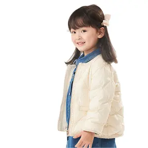 Factory Wholesale Waterproof Girls Baby Puffer Jacket Winter Coat For Children With Zipper Closure Down Jacket