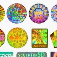 Autocollants holographiques irisés laser personnalisés, décalcomanies arc-en-ciel scintillantes