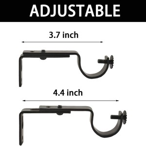 [Approvisionnement direct transfrontalier] <span class=keywords><strong>Tringle</strong></span> <span class=keywords><strong>à</strong></span> <span class=keywords><strong>rideau</strong></span> noire extensible <span class=keywords><strong>à</strong></span> <span class=keywords><strong>fixation</strong></span> supérieure avec support télescopique, design minimaliste moderne - Product Image 2