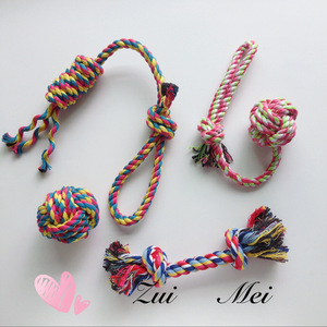 Stock top seller <span class=keywords><strong>chiot</strong></span> chien animal corde jouets ensemble de 4 chien remorqueur corde - Product Image 6