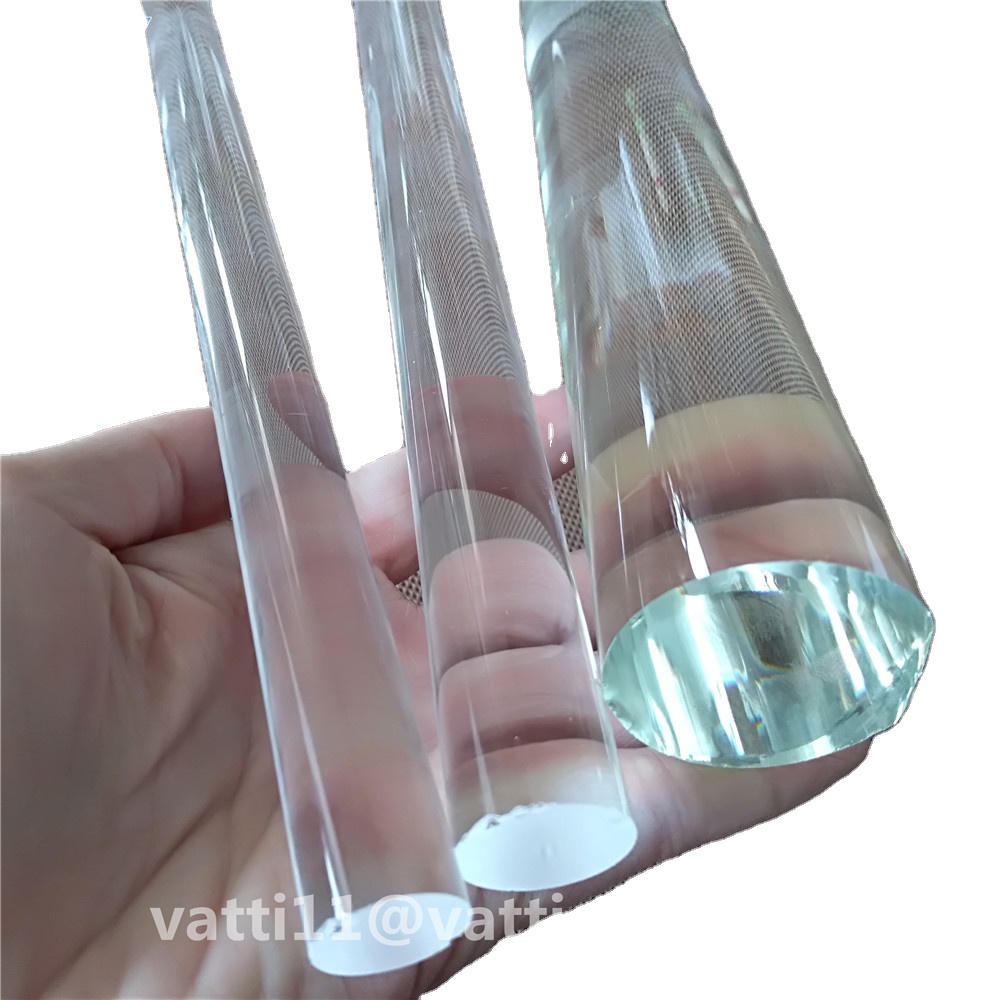 Высококачественные стержни из прозрачного кварцевого стекла/твердый цилиндр из кварца