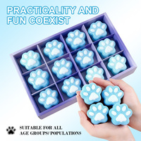 Juego de Regalo de Bombas de Baño Efervescentes con Forma de Pata de Gato, 12 Piezas, Hechas a Mano, Naturales, Hidratantes, Marca Privada OEM