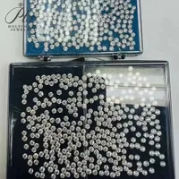 Lab yetiştirilen elmas Melee 0.9mm ~ 3mm HPHT CVD DEF VS-VVS yuvarlak parlak kesim dağınık boncuklar takı yapımı için toptan yüksek kalite
