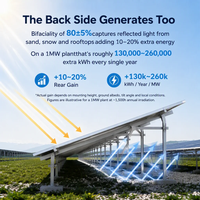 Module monocristallin bifacial de type N I-Ultra à double verre 700W, efficacité 24,6% pour les maisons