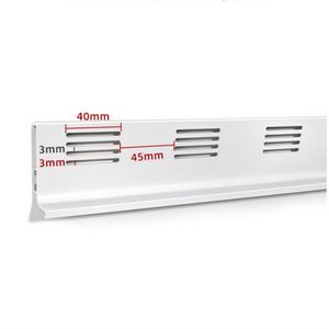 Perfil de Gabinete Ventilado sin Manijas, Tiradores Bajo Gabinete de Aleación de Aluminio Sólido sin Perforación con Ranuras de Ventilación - Product Image 5