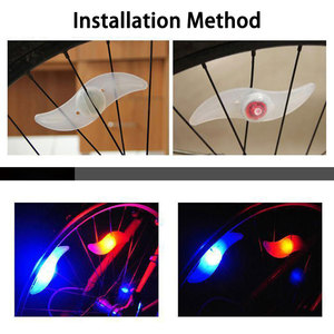 Lumières de roue de vélo TAIKOO, lumières en forme de feuille pour VTT, lumières de roue colorées, accessoires de cyclisme - Product Image 6