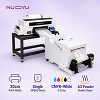 Mesin Cetak Kaos A3 DTF Transfer Printer 30cm XP600 CMYK Tinta Putih Dengan Penggoyang Bubuk Pengering untuk Pakaian Kustom