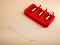 Moule à glaces et à sucettes glacées en silicone de qualité alimentaire, sans BPA, écologique, en forme de lapin rouge, marque Simake