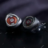 Tangzu HE ZhangLiao 1DD+2BA+1Planar Quad-Driver Hybrid IEM Earphone In-Ear HiFi Musik Earbud Berkabel dengan Kabel 0.78mm 3.5mm/4.4mm
