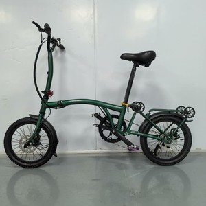 <span class=keywords><strong>Bicicleta</strong></span> Plegable de 16 Pulgadas, Ultraligera, de Aleación de Aluminio, con Triple Plegado, Cuadro Totalmente Amortiguado, Portátil, de 7 Velocidades y Doble Freno de Disco - Product Image 2