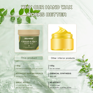VIOLA HOUSE <span class=keywords><strong>Masque</strong></span> pour les mains hydratant et exfoliant à l'avocat et à l'aloès pour mains sèches et vieillissantes, réparation et lissage de la peau, 150g OEM - Product Image 5