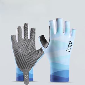 Logo personnalisé en gros séchage rapide demi doigt gants de soleil en plein air léger résistance à l'usure antidérapant gants de pêche sans doigts - Product Image 6