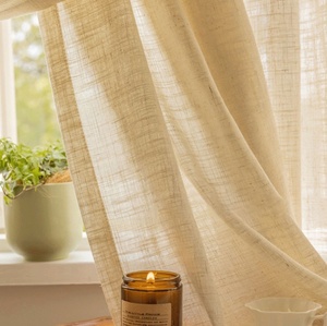 Tinta unita 100% lino tessuto soggiorno <span class=keywords><strong>tende</strong></span> decorative personalizzate <span class=keywords><strong>Tulle</strong></span> oscurante tenda per finestra <span class=keywords><strong>in</strong></span> lino - Product Image 1