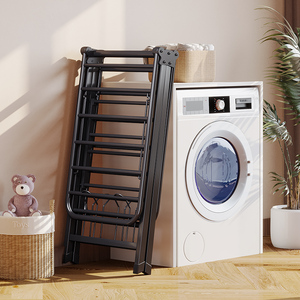 Giặt giá máy sấy đứng quần áo khô giá có thể gập lại kim loại Mòng Biển cánh quần áo sấy kệ đứng loại quần áo khô giá - Product Image 3