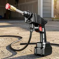 Semprotan Cat Listrik Tanpa Kabel Baterai Lithium-ion 1800W 870 PSI Tekanan Tinggi Isi Ulang Portabel DIY Penggunaan Rumah Tangga 5m